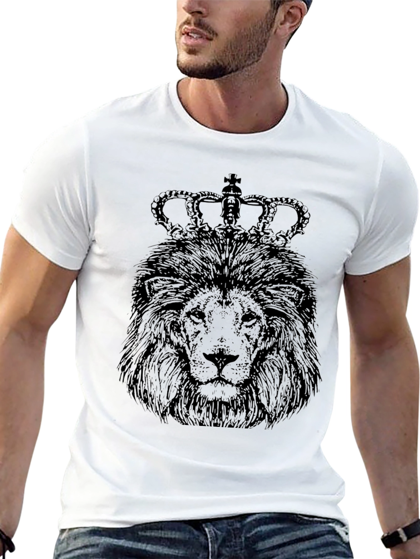 Lion King Graphic Tee - Black Crew Neck