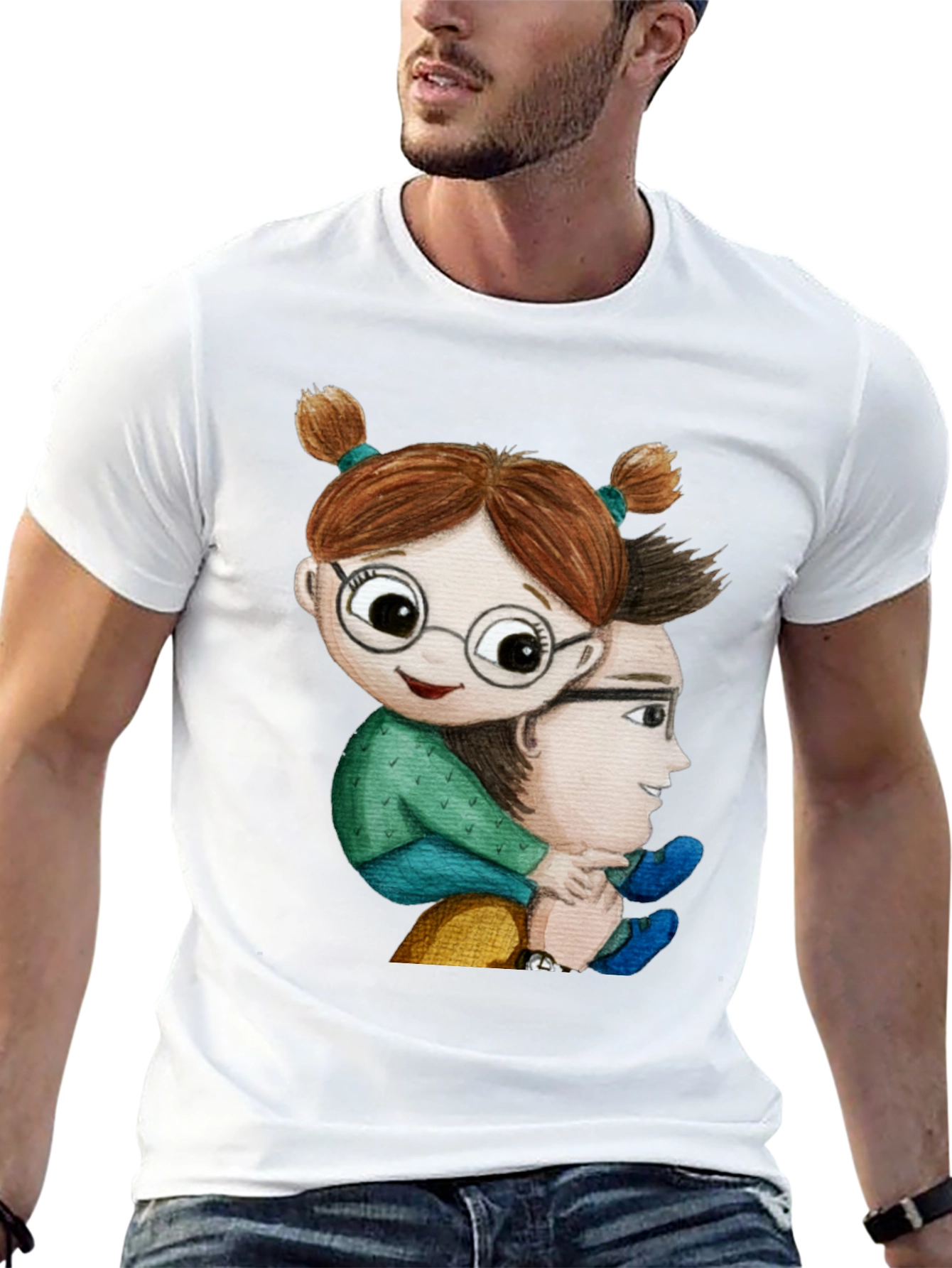 Dad & Daughter Graphic Tee - Piggyback Ride