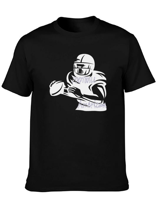 American Football Graphic Tee - Black