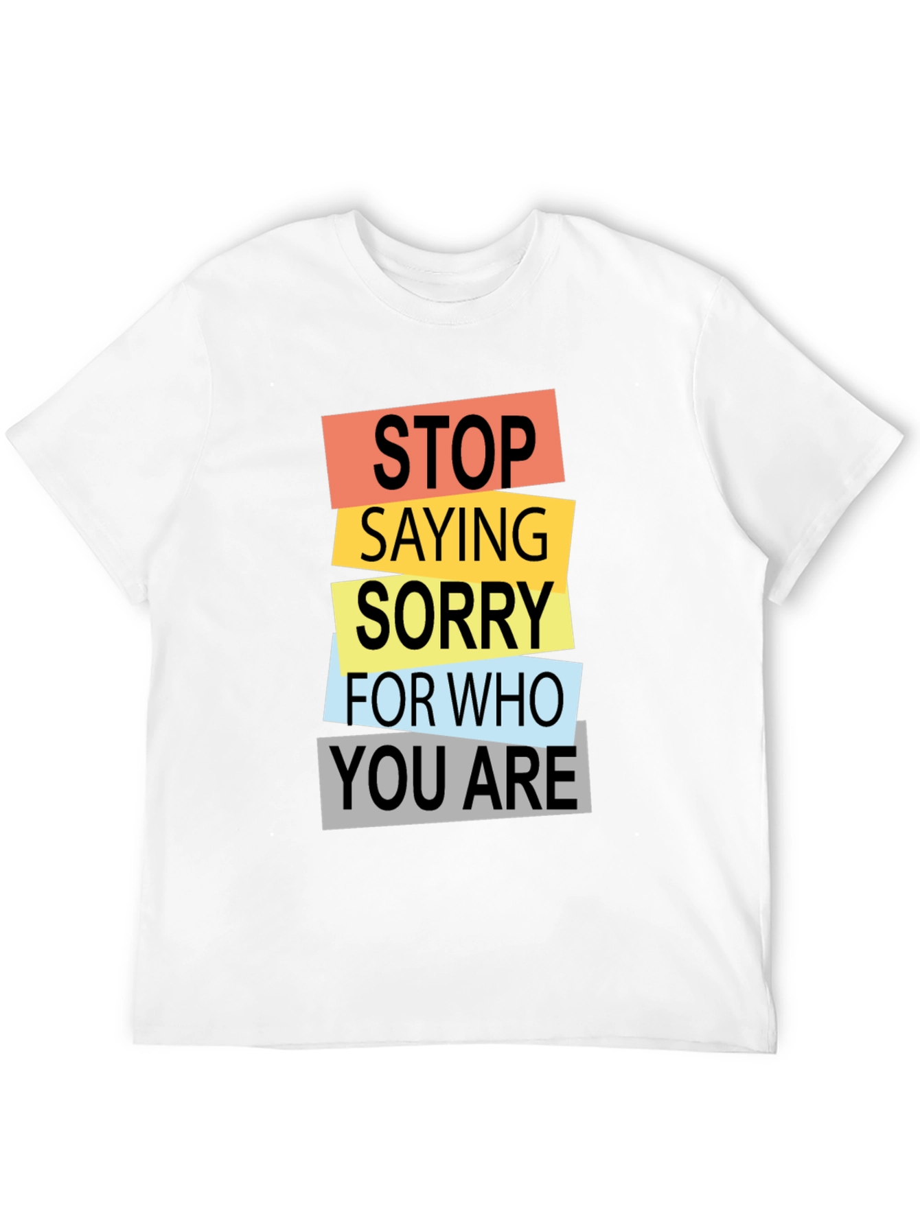 Stop Saying Sorry Graphic Tee - Black