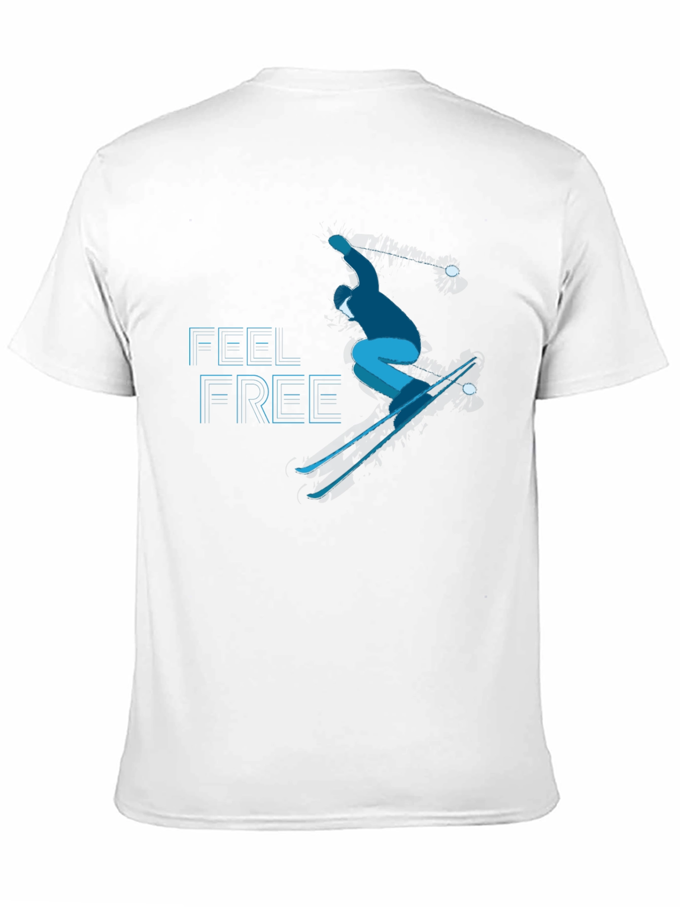 Feel Free Skiing T-Shirt - Black Graphic Tee