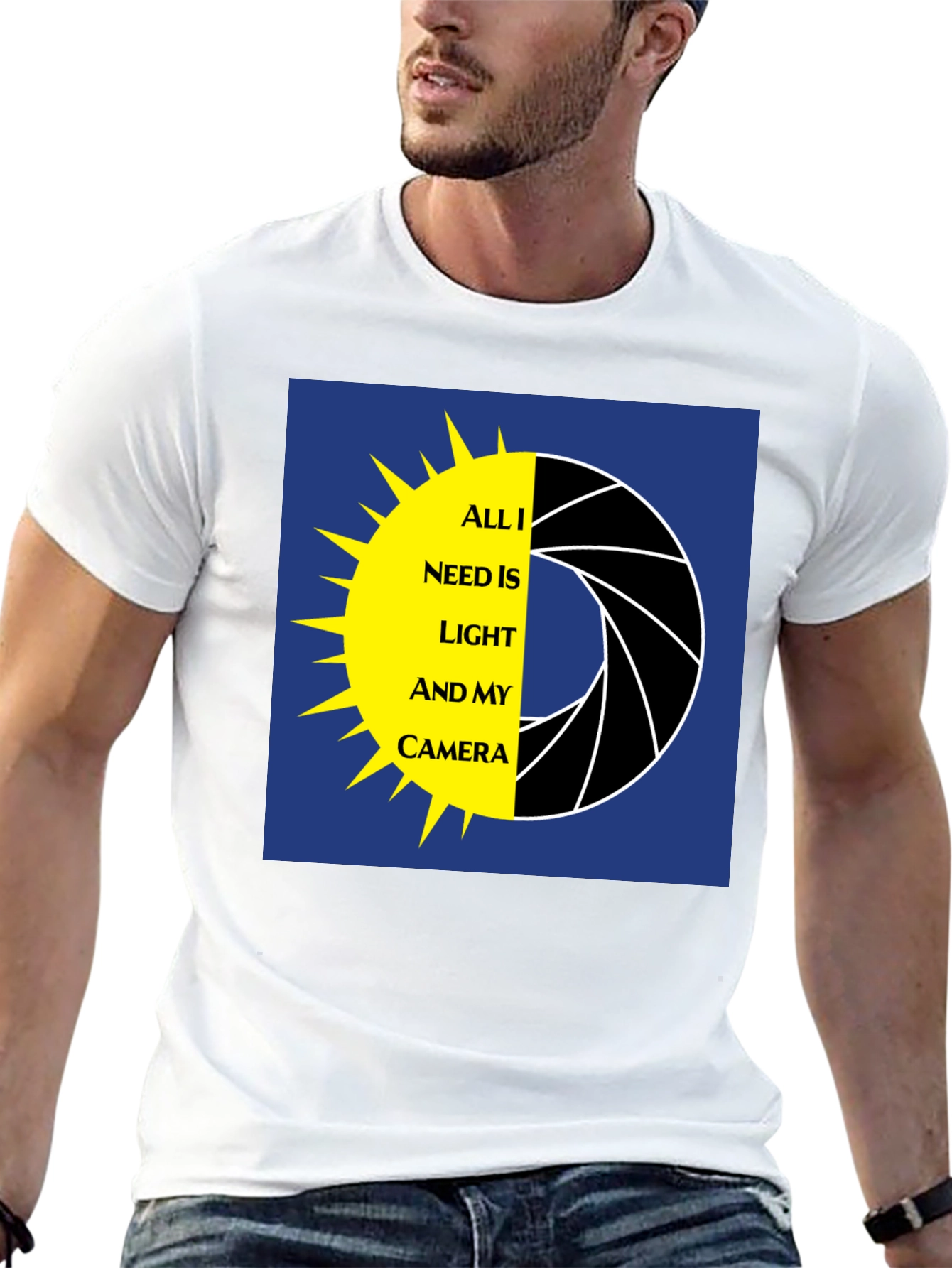 Photographer T-Shirt: Light and Camera Graphic Tee