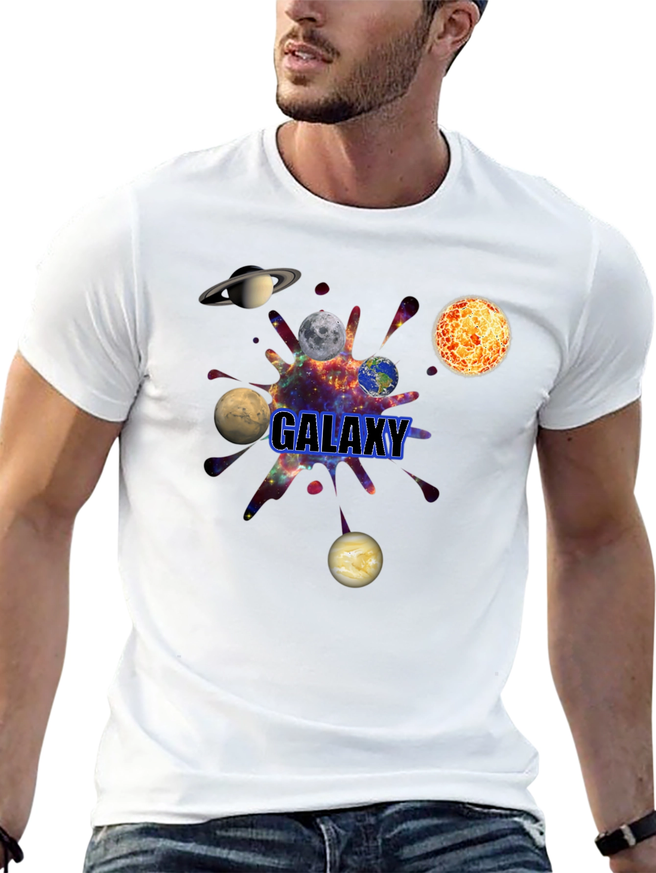 Galaxy Graphic Black T-Shirt