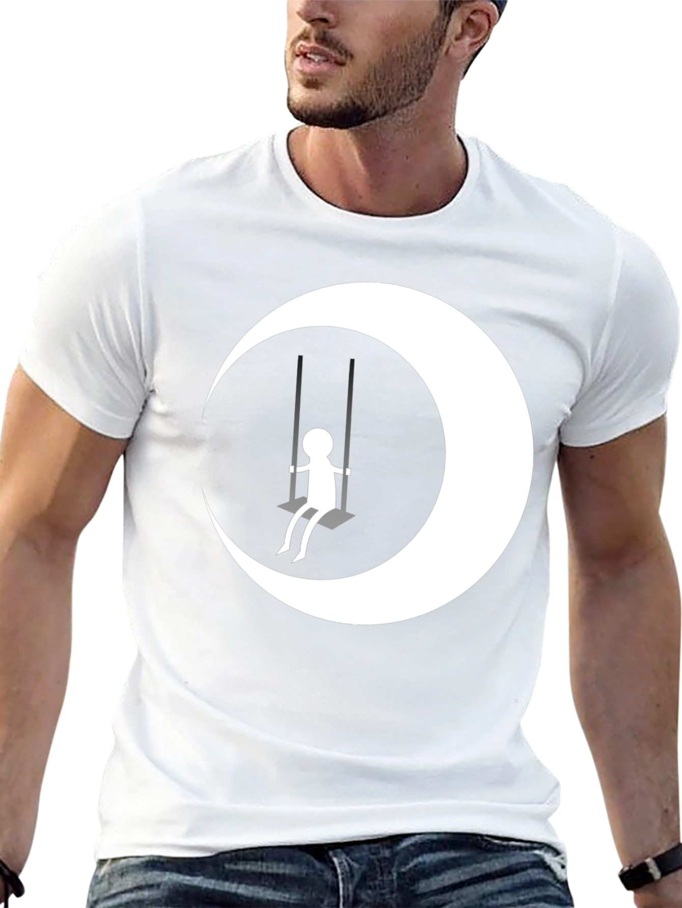 Moon Swing Graphic T-Shirt - Black
