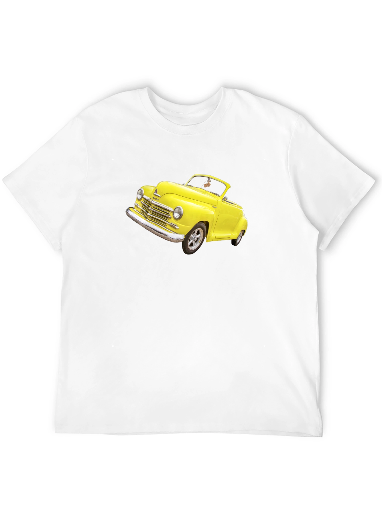 Classic Yellow Car Graphic Tee - Cool Retro Style