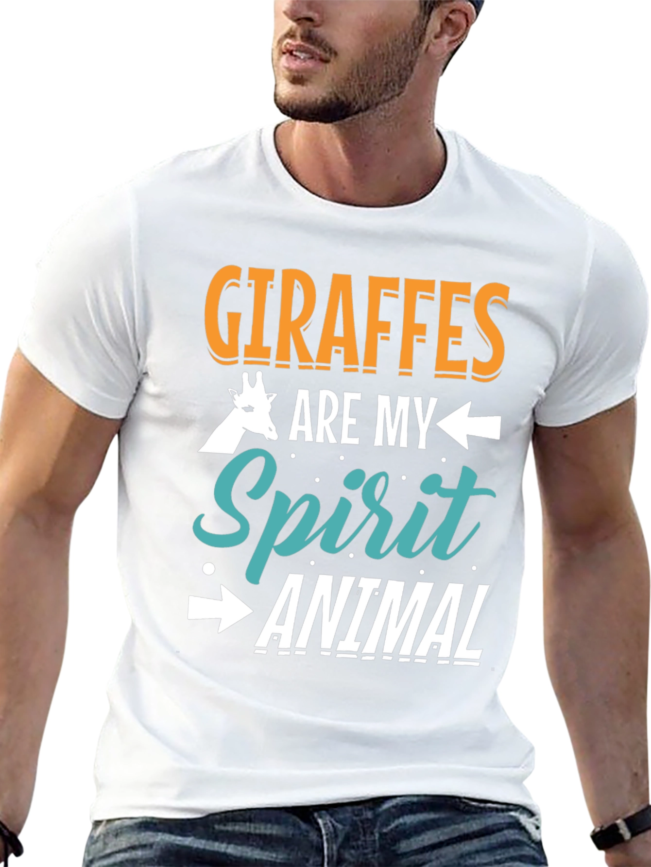 Giraffe Spirit Animal Graphic Tee - Unisex Black T-Shirt