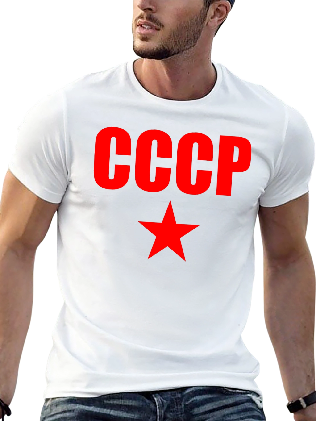 USSR CCCP Red Star Black T-Shirt