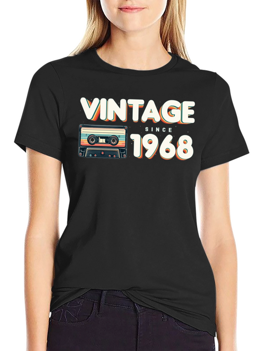 Vintage 1968 Cassette Tape Graphic Tee - Retro Style