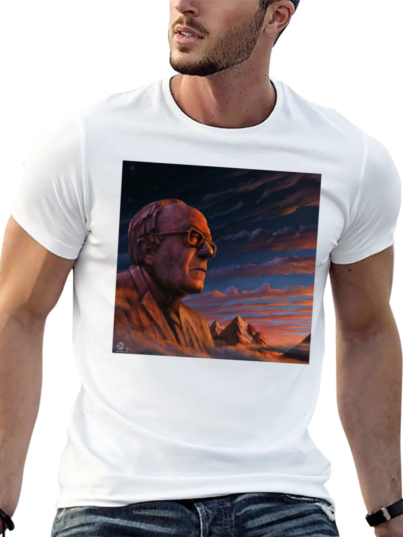 Artistic Portrait Graphic T-Shirt