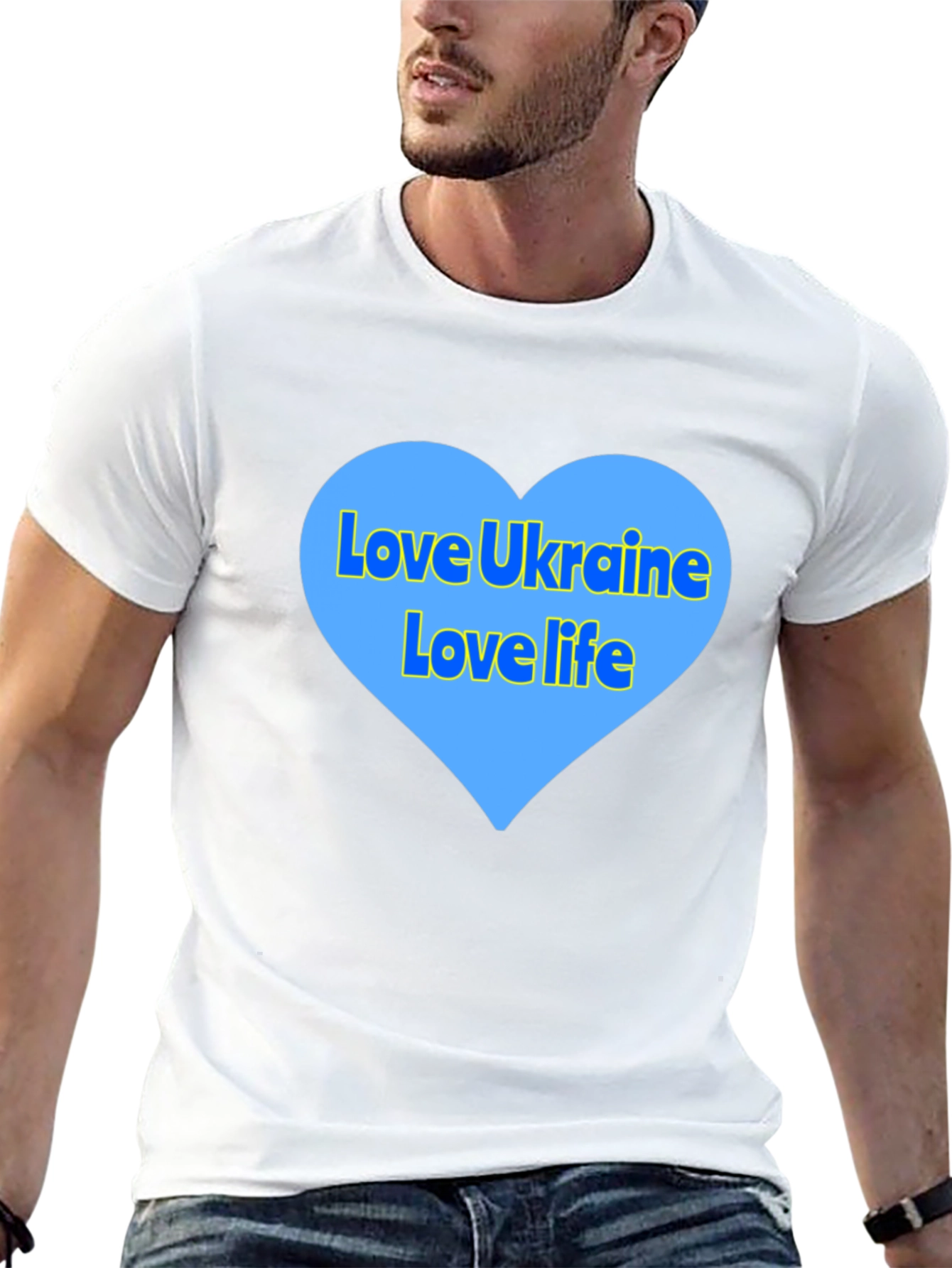 Love Ukraine T-Shirt - Heart Design