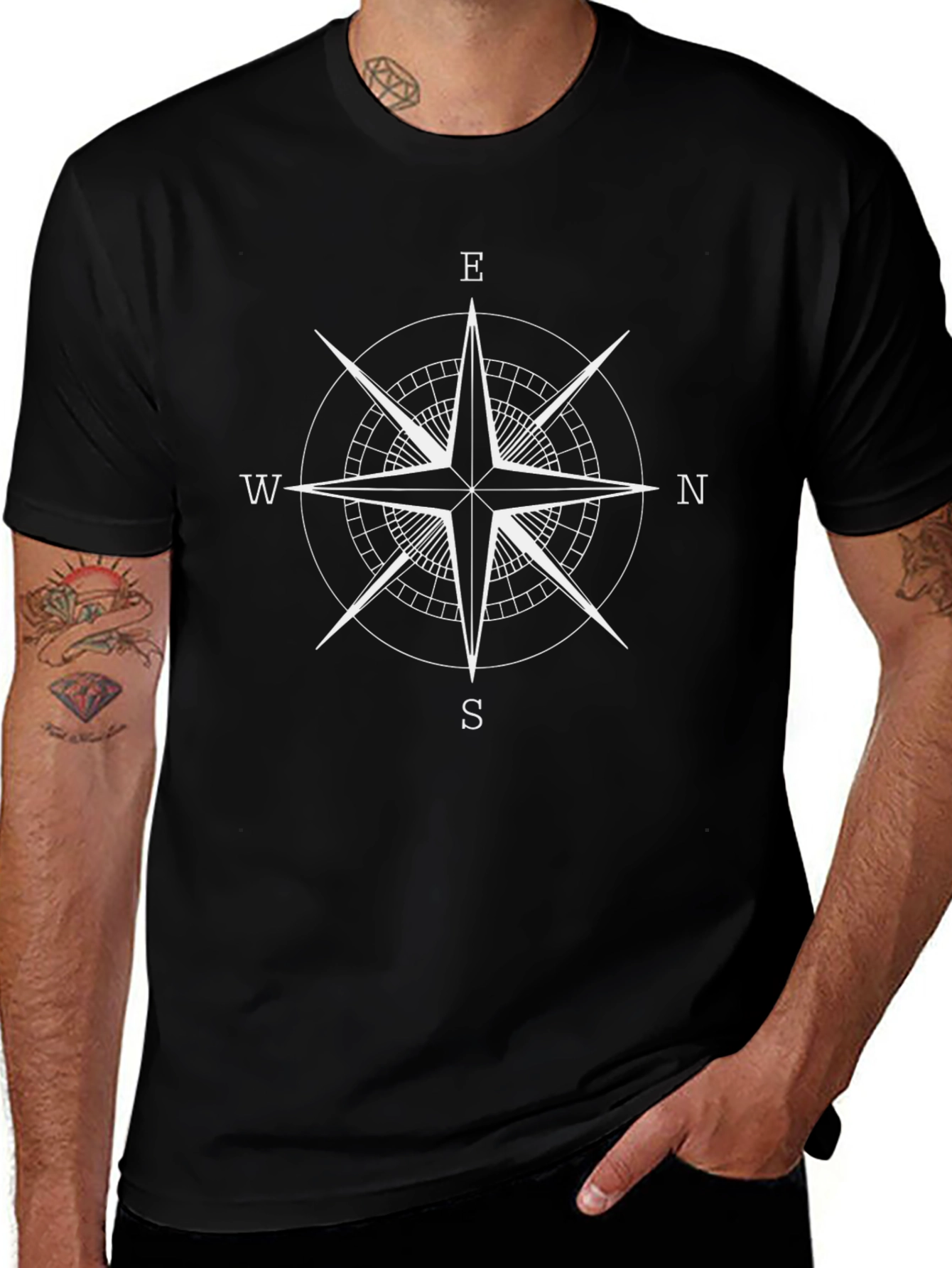 Compass Rose Graphic T-Shirt