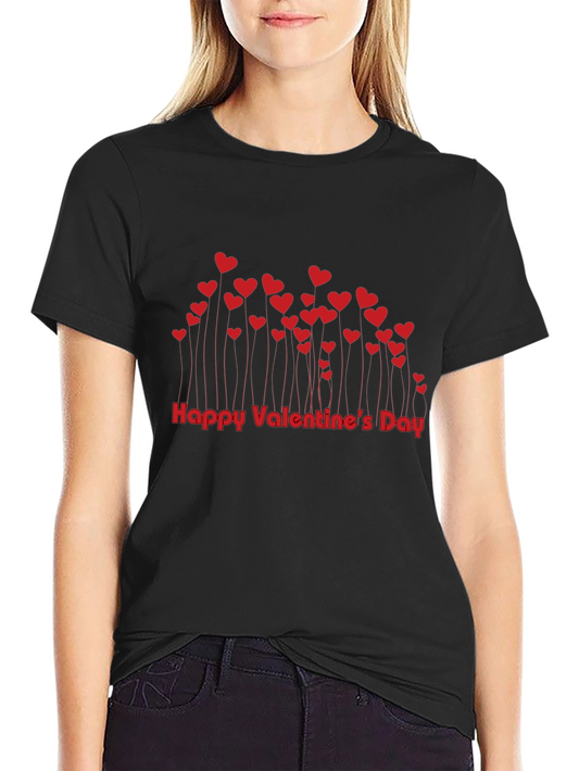 Valentines Day Heart Tee - Black