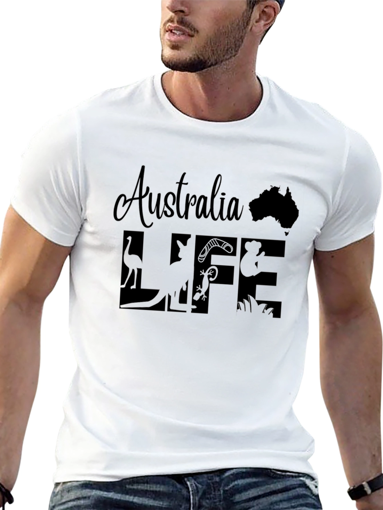 Australia Life Black T-Shirt