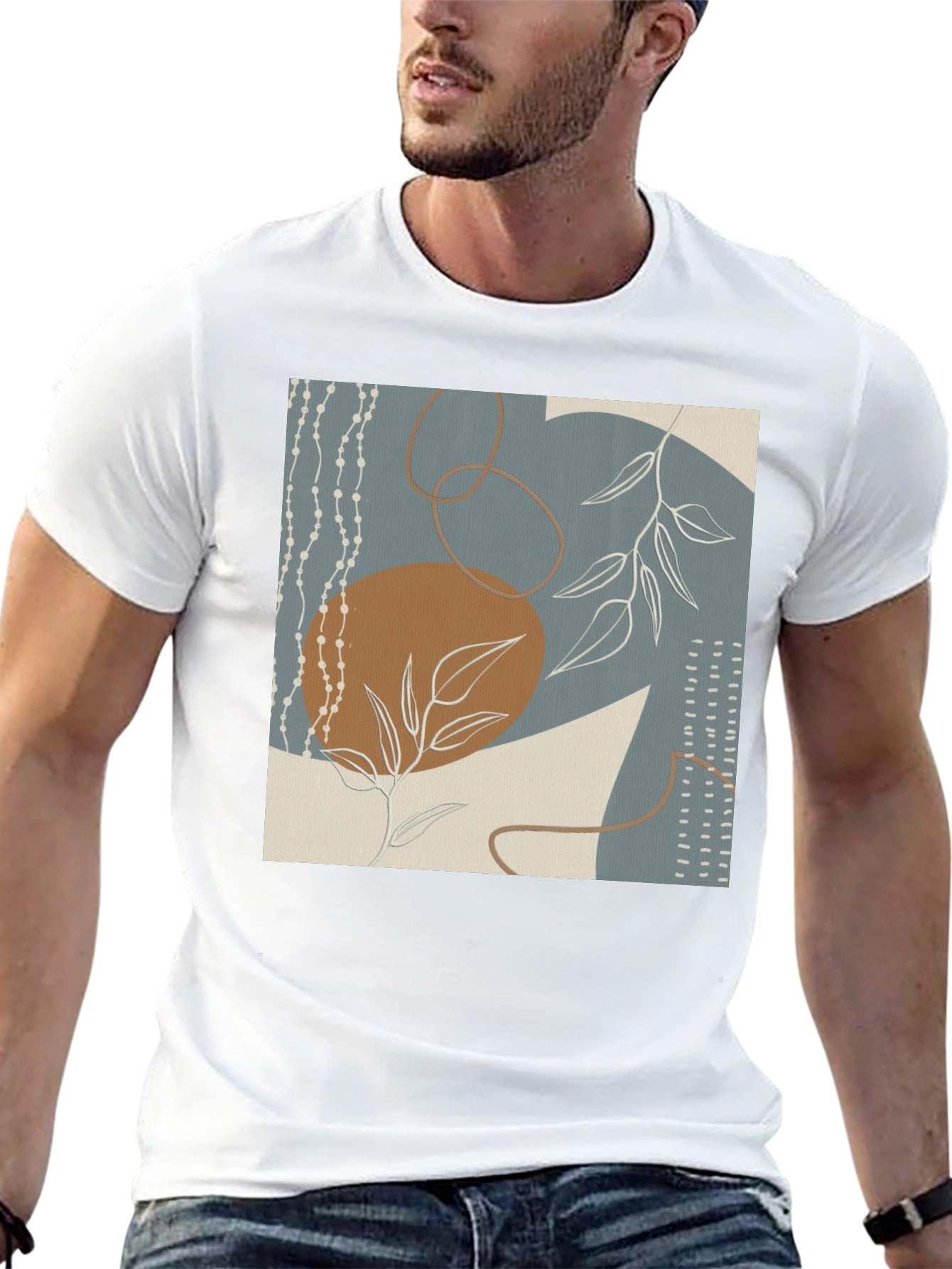 Abstract Art Print Black Tee