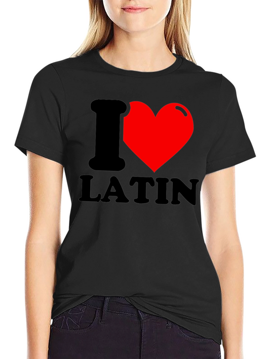 I Heart Latin T-Shirt - Black Graphic Tee