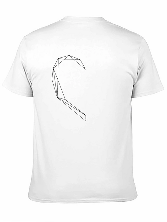 Geometric Heart Graphic Tee - Modern Minimalist Design