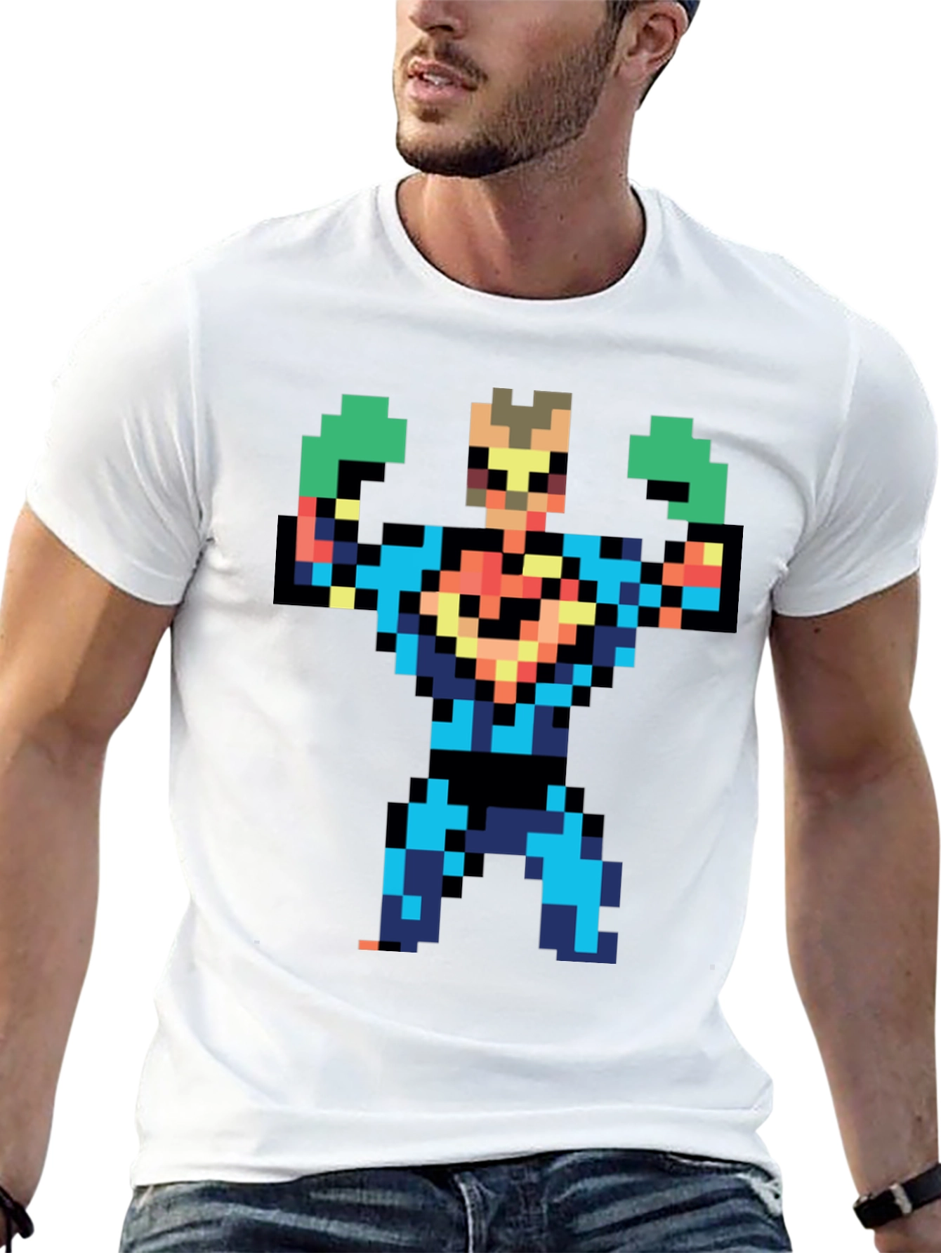 Pixel Art Hero T-Shirt - Retro Gaming Style