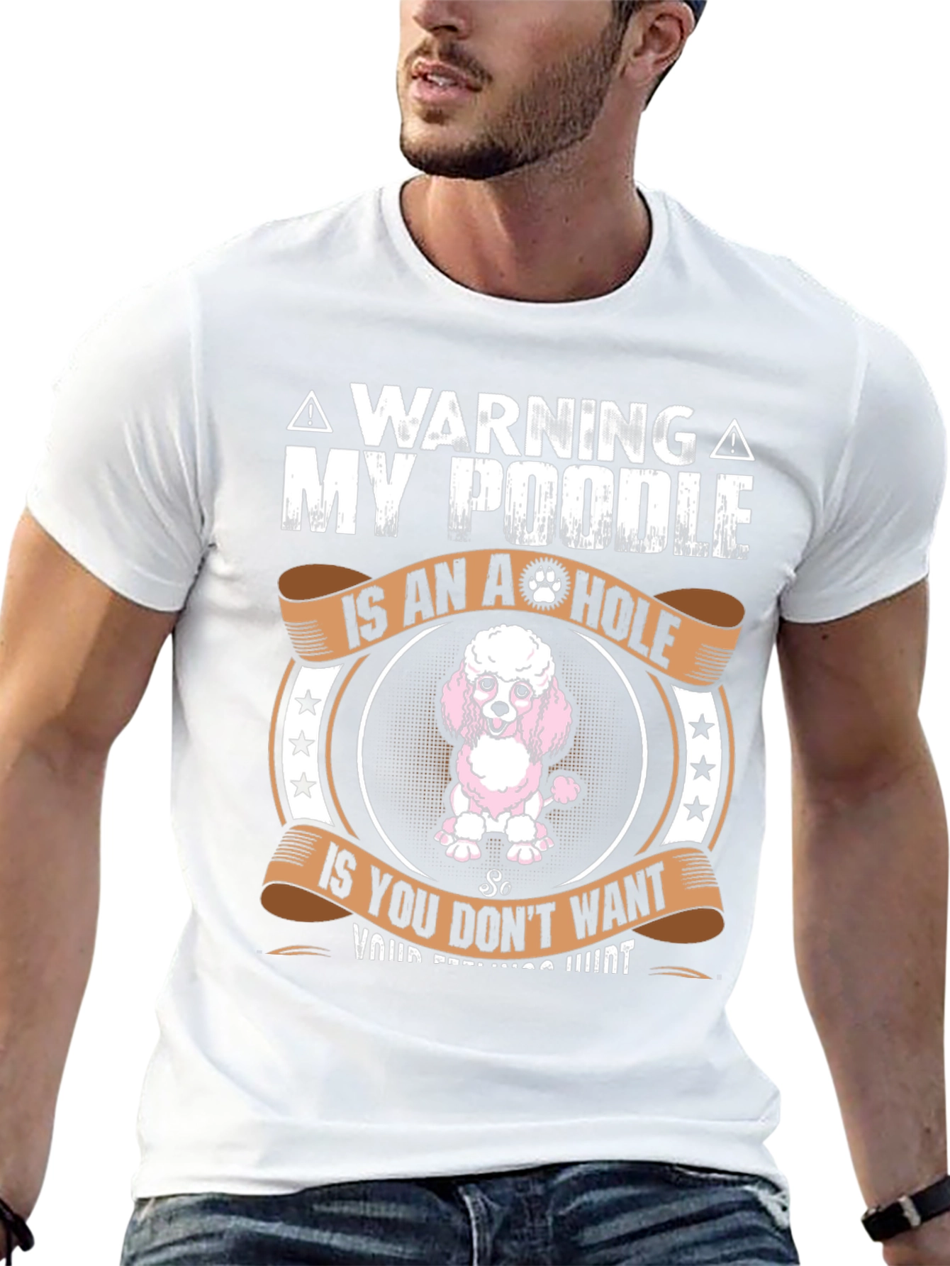 Warning: My Poodle Is An A**hole Graphic Tee