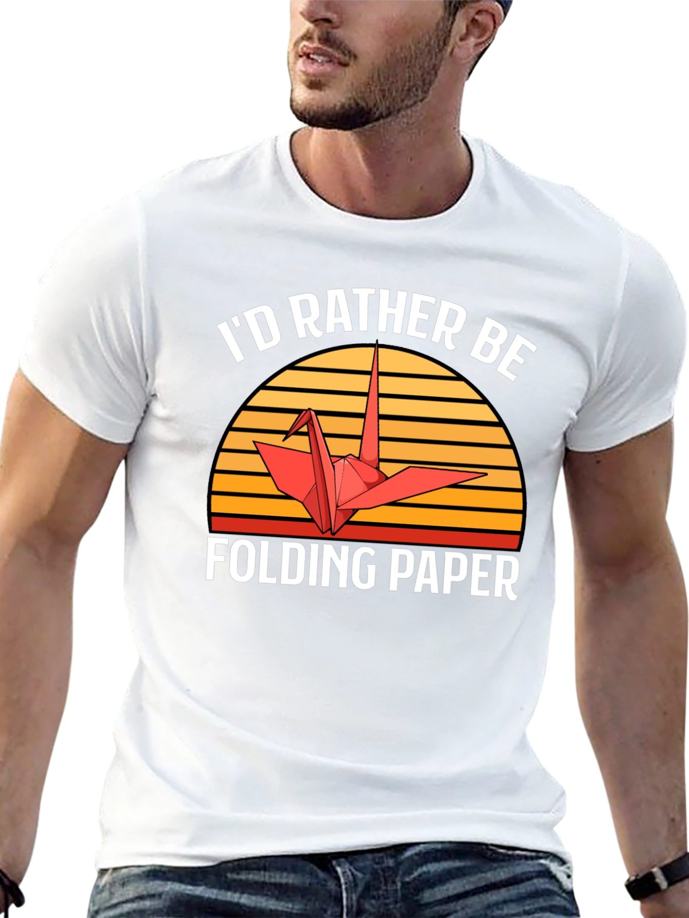 Id Rather Be Folding Paper Graphic Tee