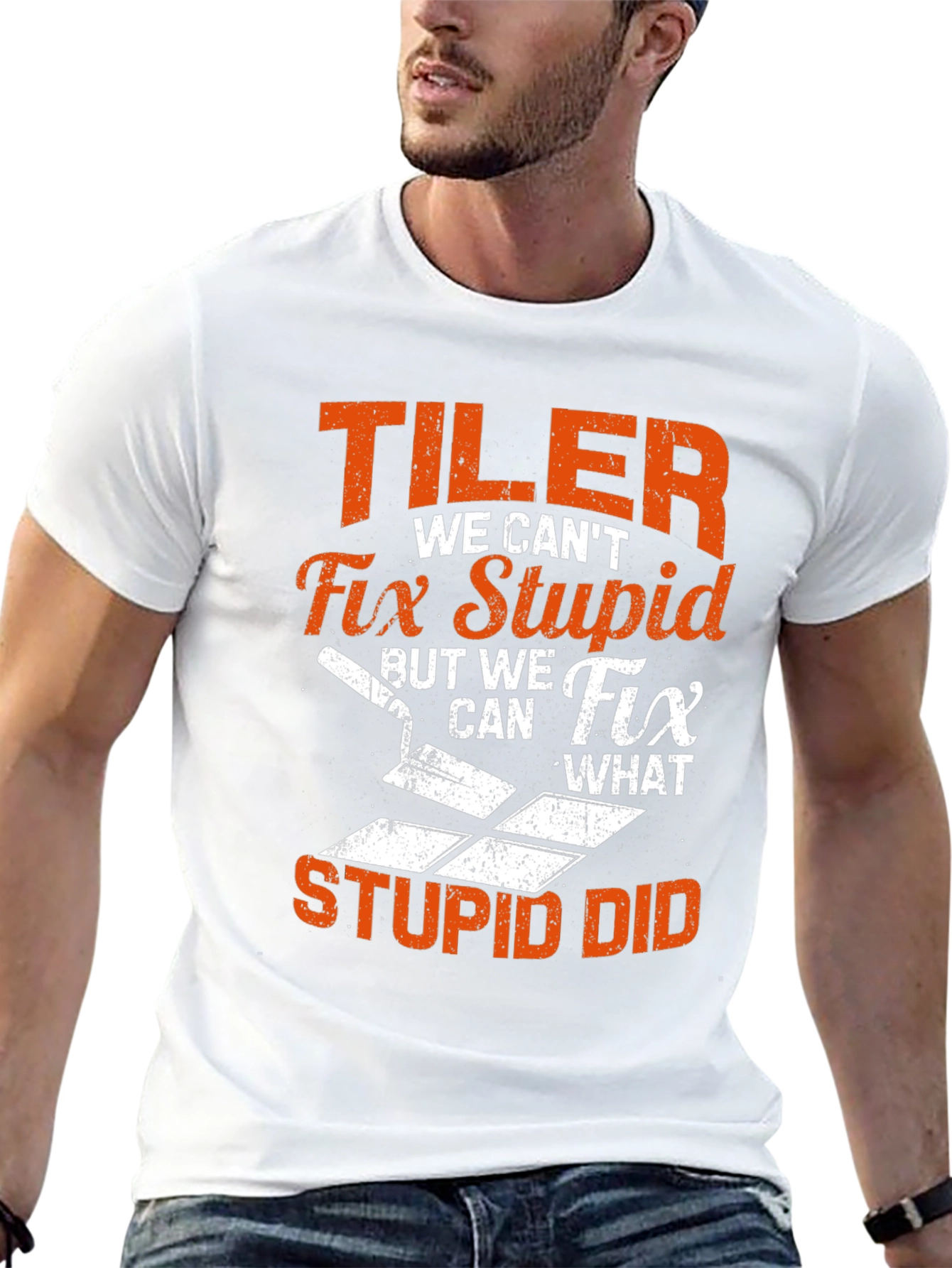 Funny Tiler T-Shirt: Fix Stupid