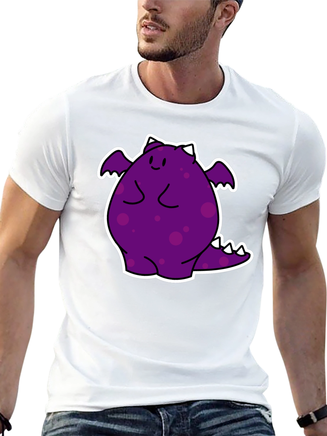 Cute Purple Monster Graphic T-Shirt