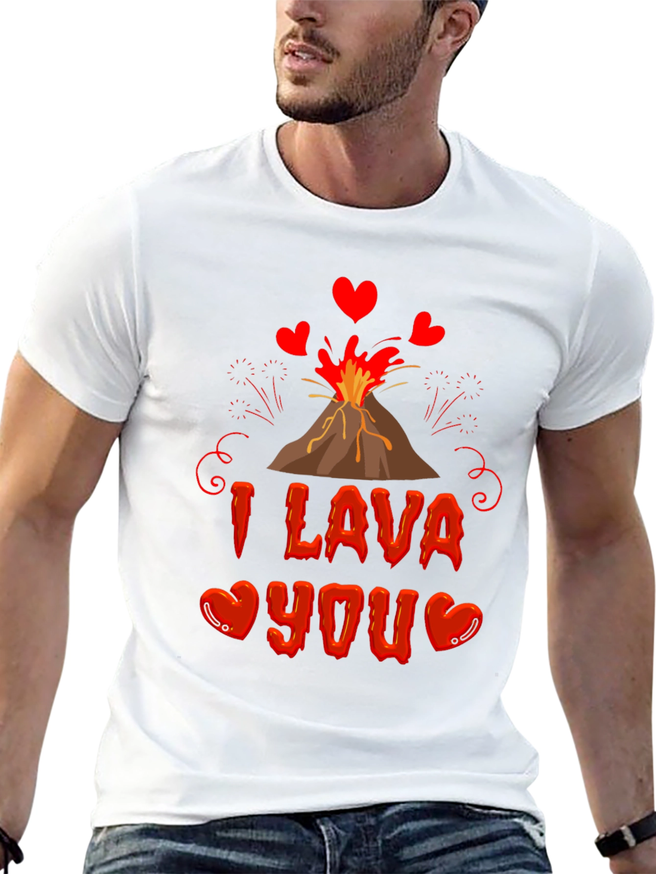 I Lava You Valentines Day Graphic Tee