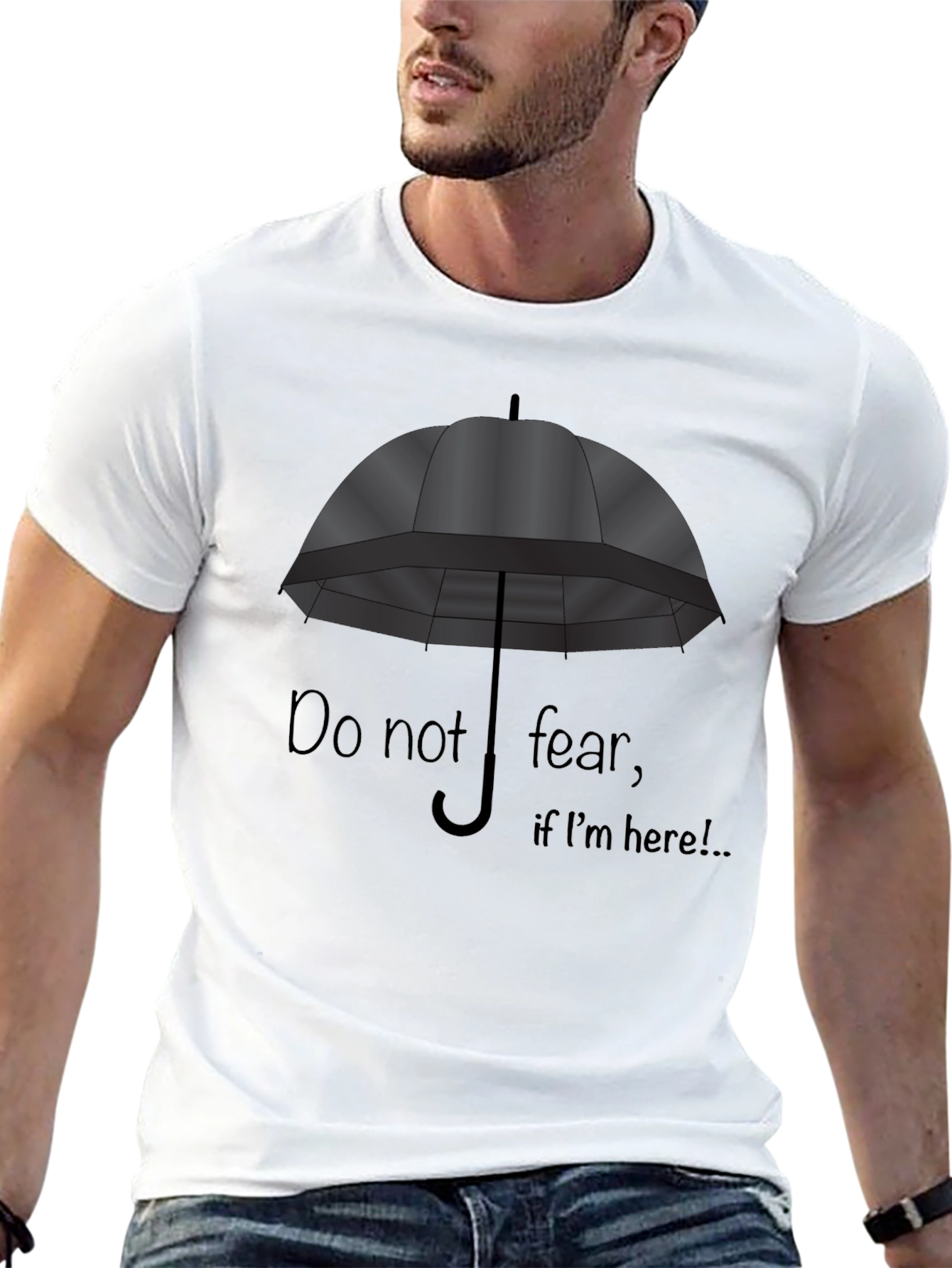 Umbrella Graphic Black T-Shirt
