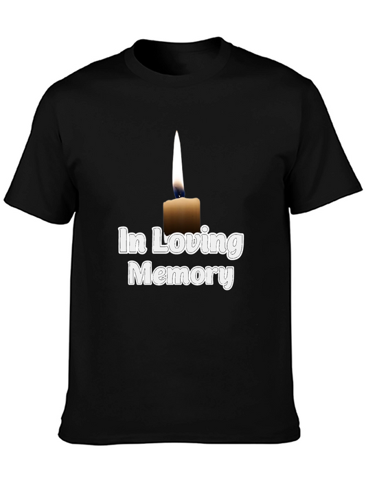 In Loving Memory Candle T-Shirt - Black