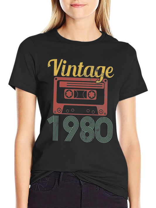 Vintage 1980 Cassette Tape Graphic Tee