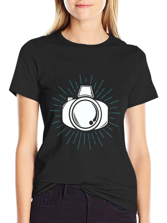 Camera Graphic Tee - Black Stylish Mens Shirt