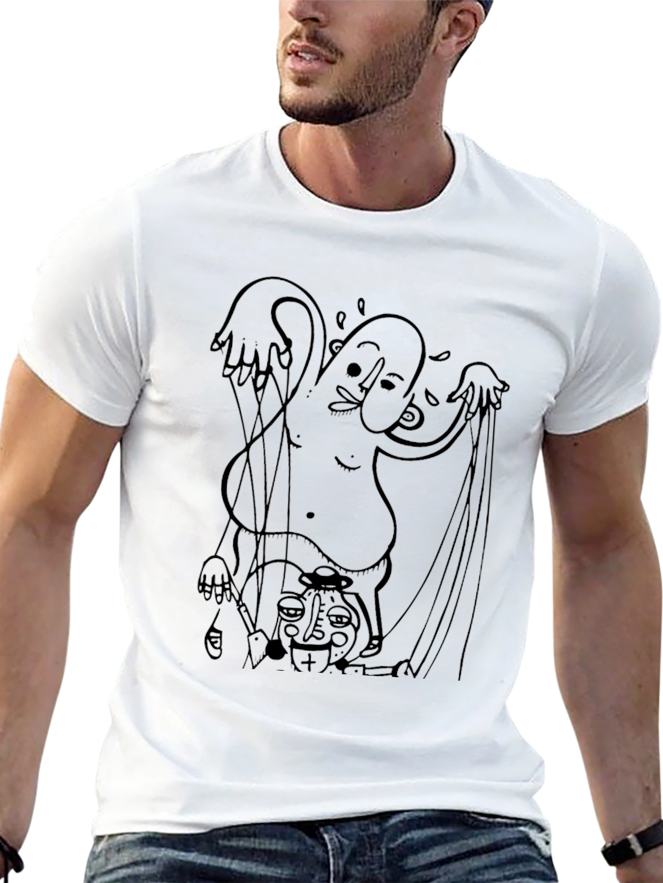 Unique Graphic Tee - Puppet Master Design