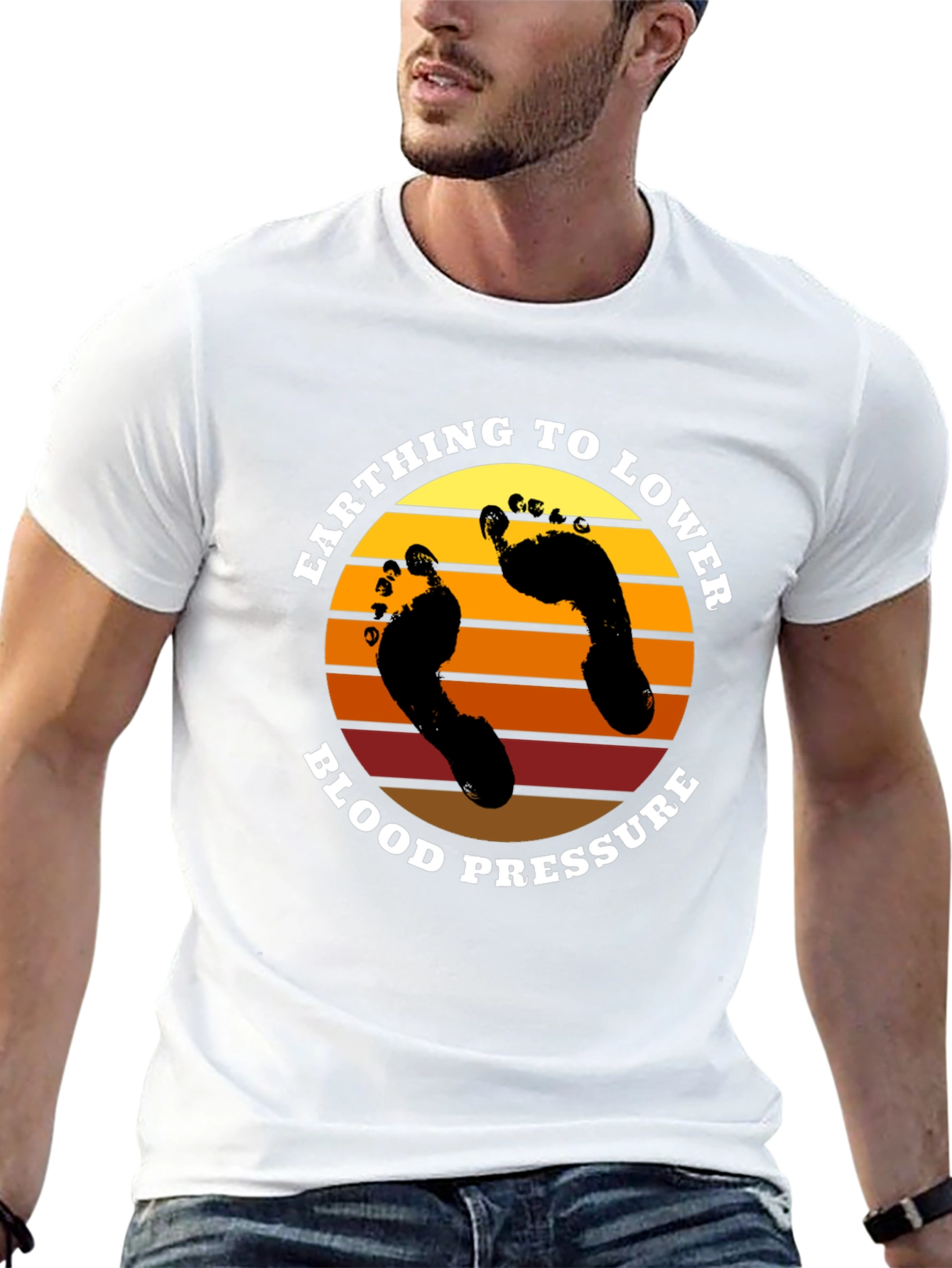 Earthing to Lower Blood Pressure Graphic T-Shirt