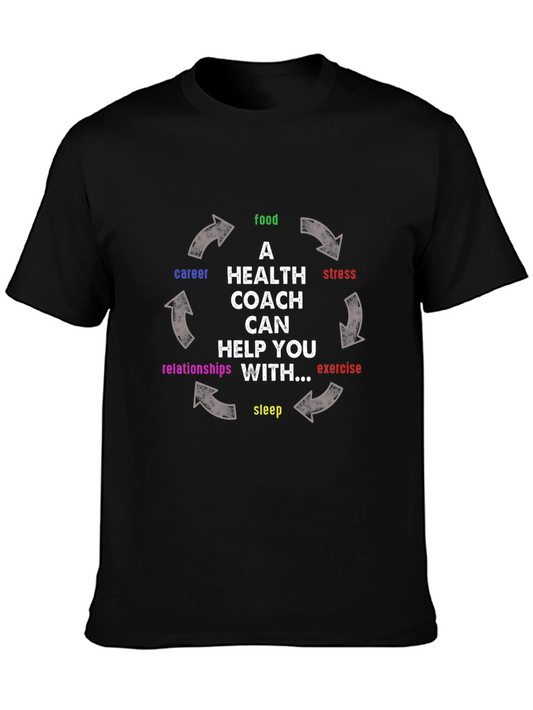 Health Coach T-Shirt: Food Sleep Exercise & More!