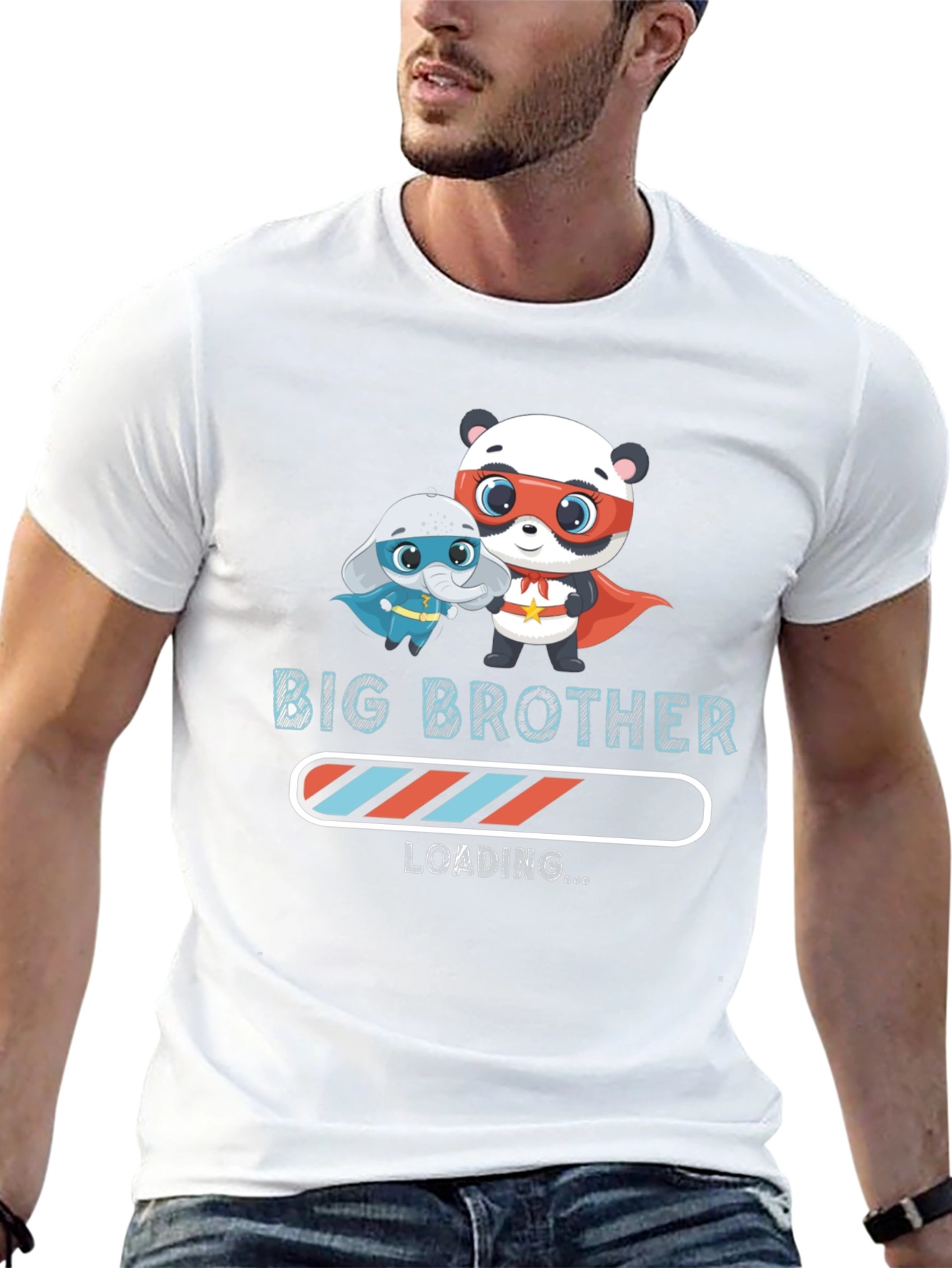 Big Brother Loading T-Shirt - Cute Superhero Design