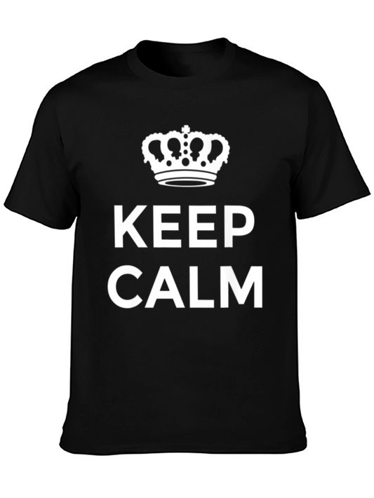 Keep Calm Crown Black Graphic Tee