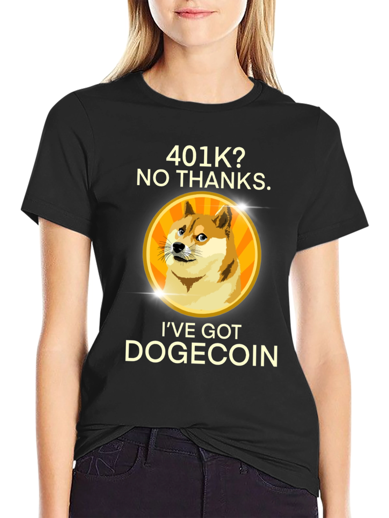 Dogecoin Investor Black T-Shirt