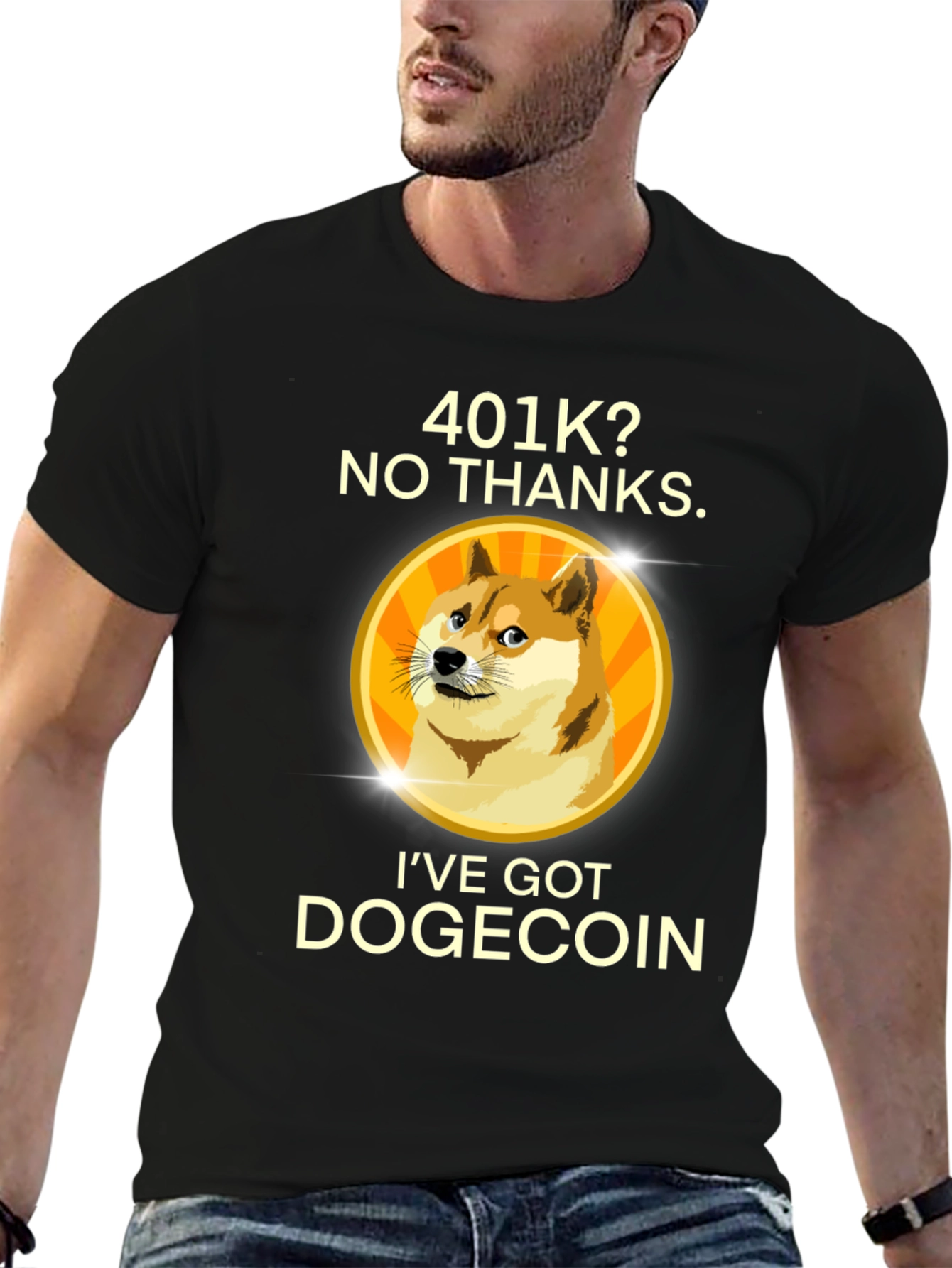 Dogecoin Investor Black T-Shirt