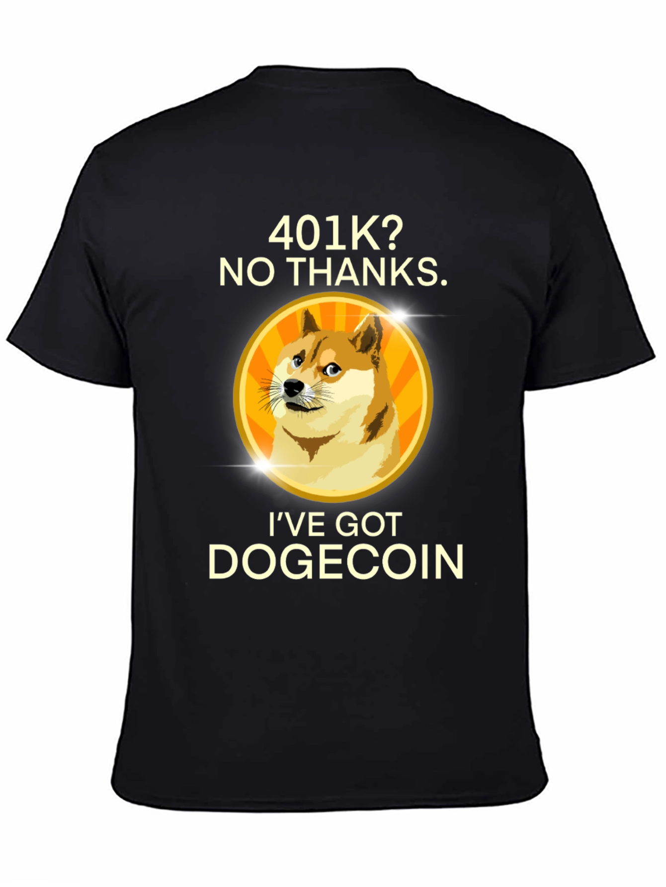 Dogecoin Investor Black T-Shirt