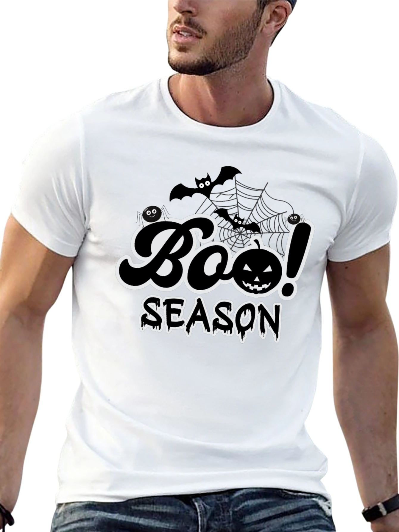 Boo Season Halloween T-Shirt Black Spooky Fun