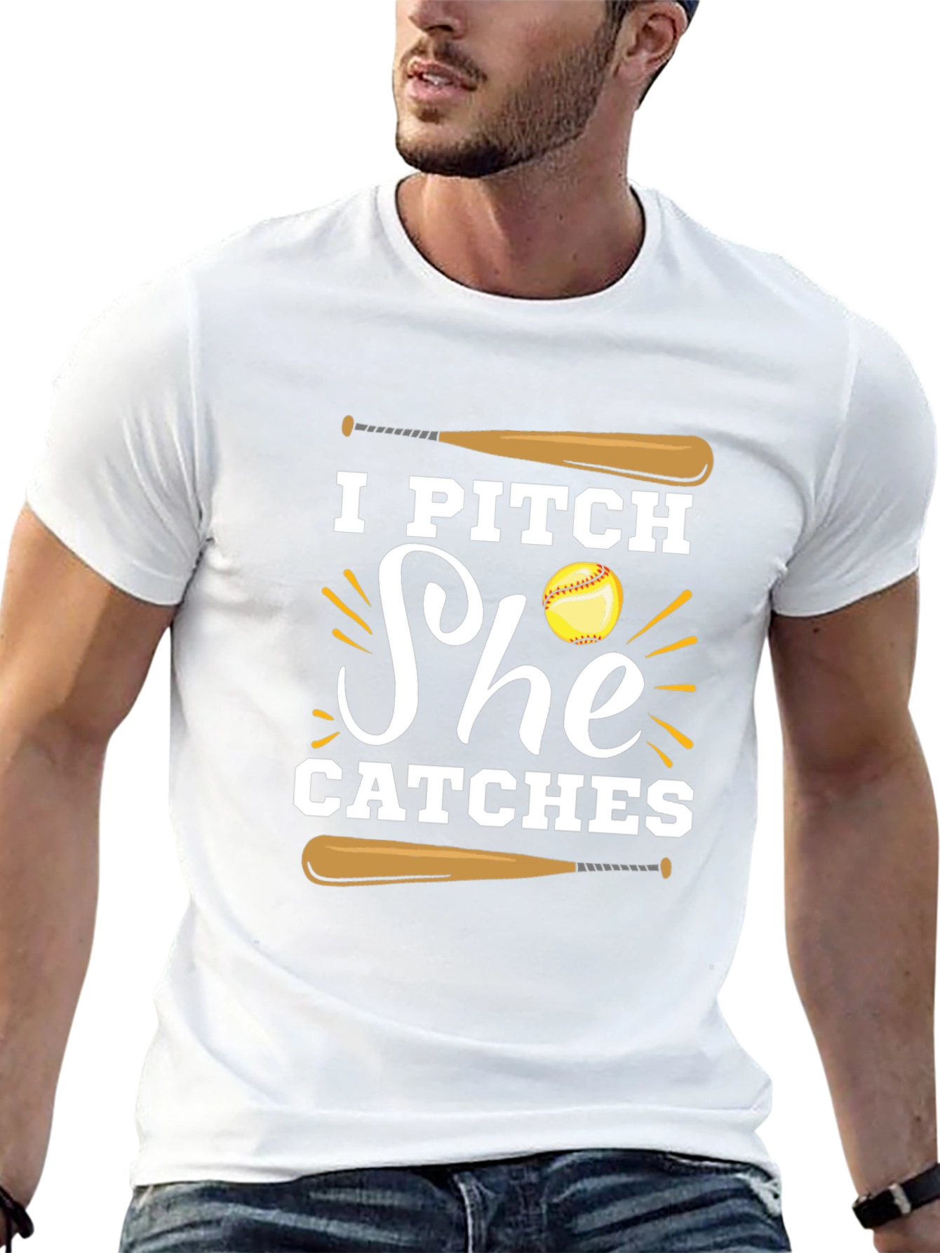 I Pitch She Catches Graphic Tee