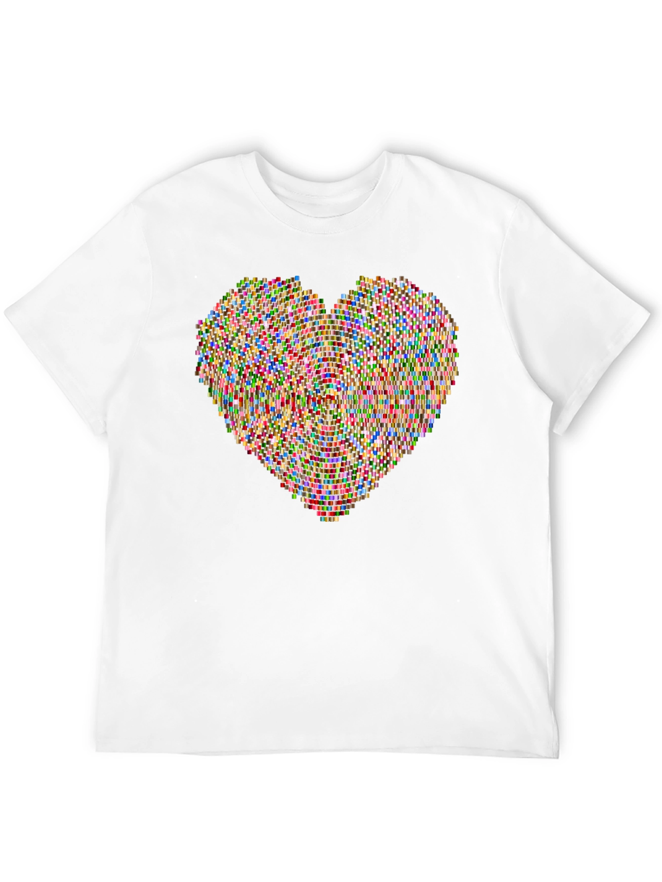Mosaic Heart Tee - Unique Graphic Print Shirt