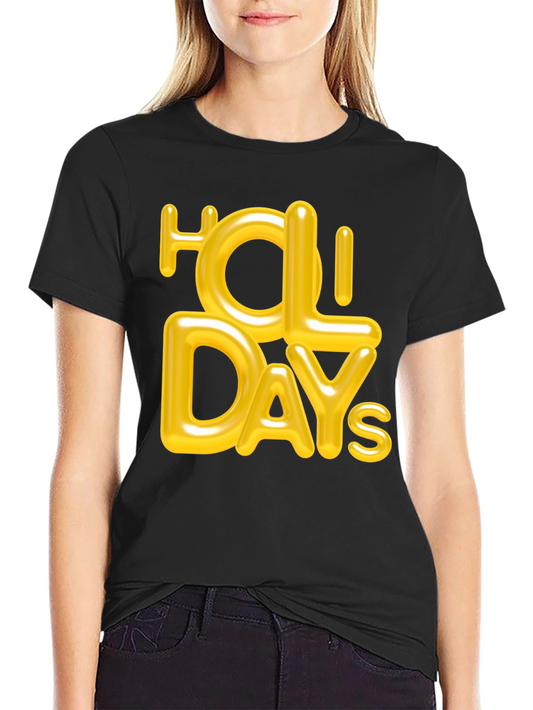 Holiday Graphic Tee - Stylish Black T-Shirt