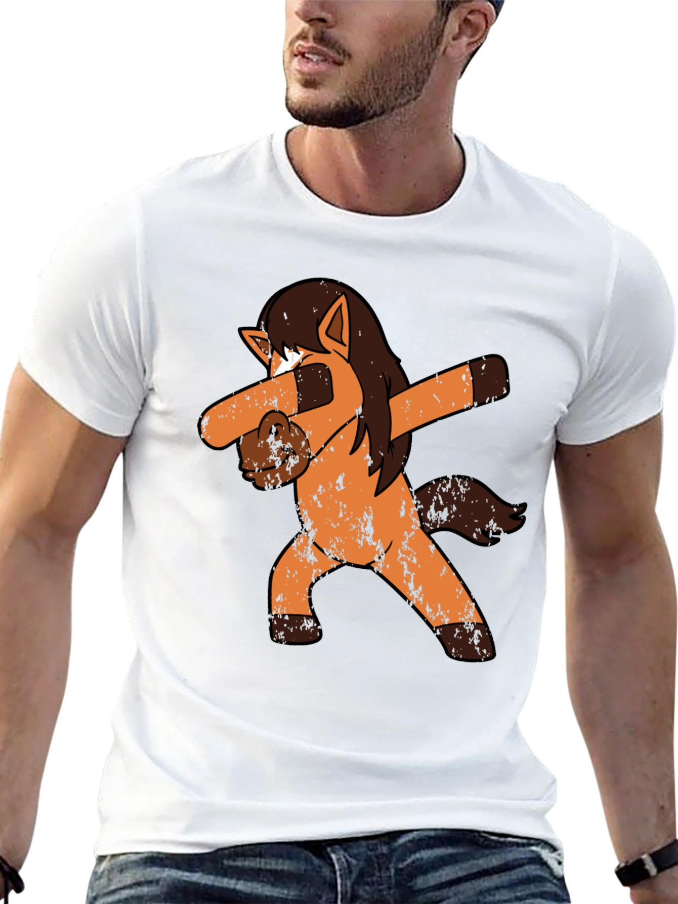 Dabbing Horse Graphic T-Shirt - Unisex
