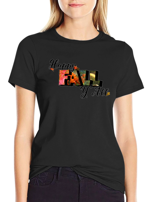 Happy Fall YAll Graphic Tee - Autumn Season