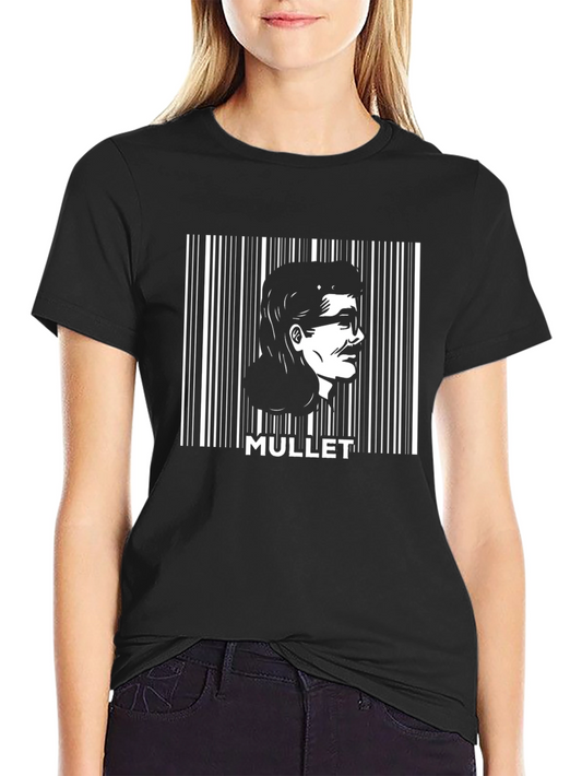 Mullet Barcode Graphic Tee - Retro Style