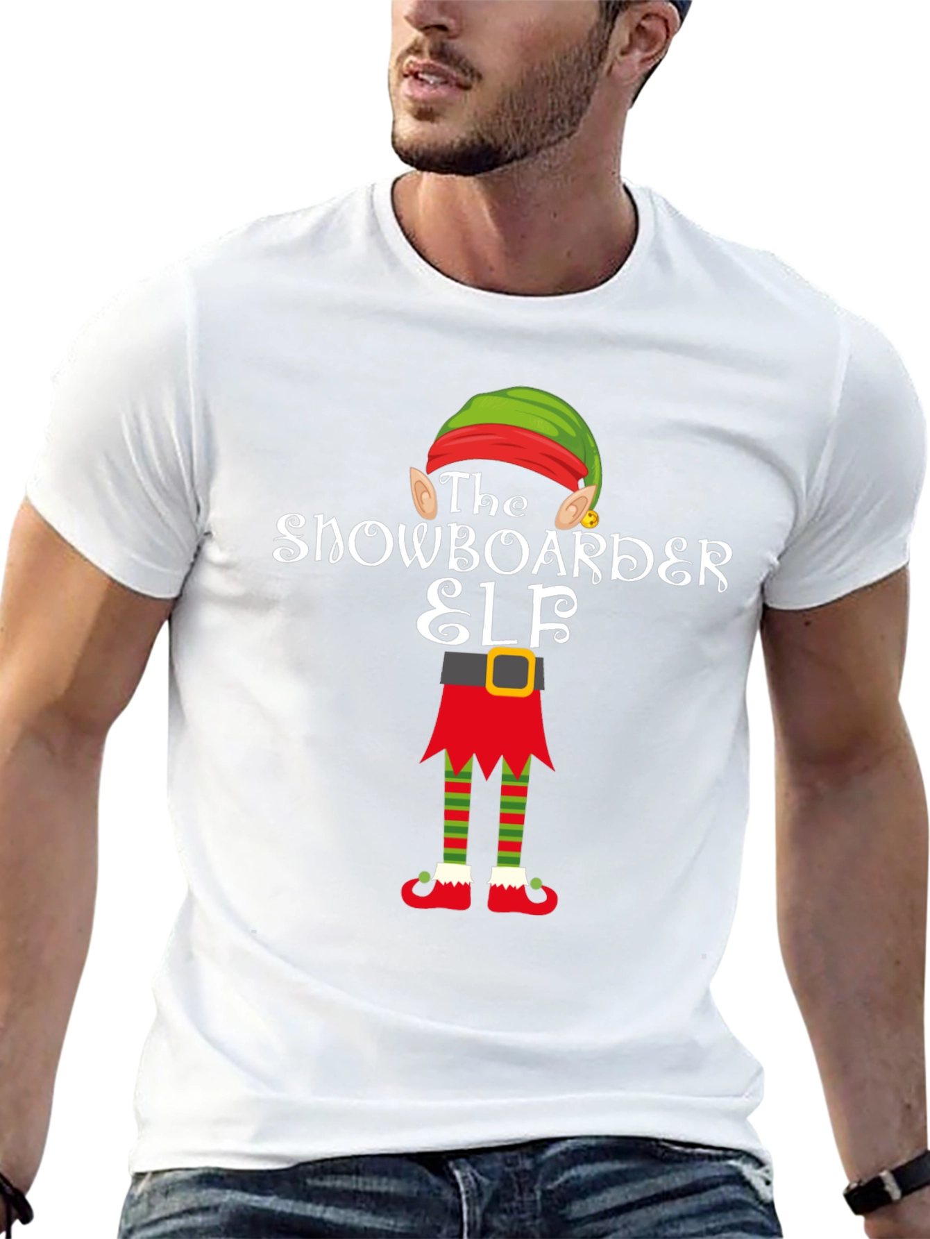 Snowboarder Elf Graphic Tee