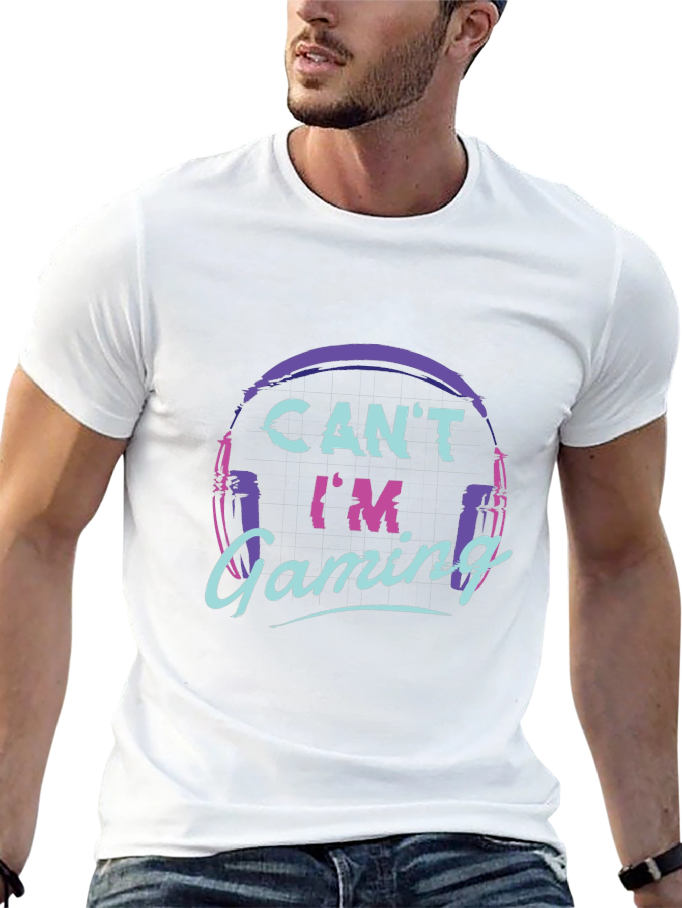Gamer Headset T-Shirt - Cant Im Gaming Tee