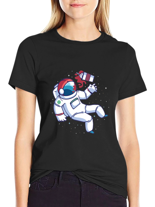 Astronaut Space Graphic Tee - Black