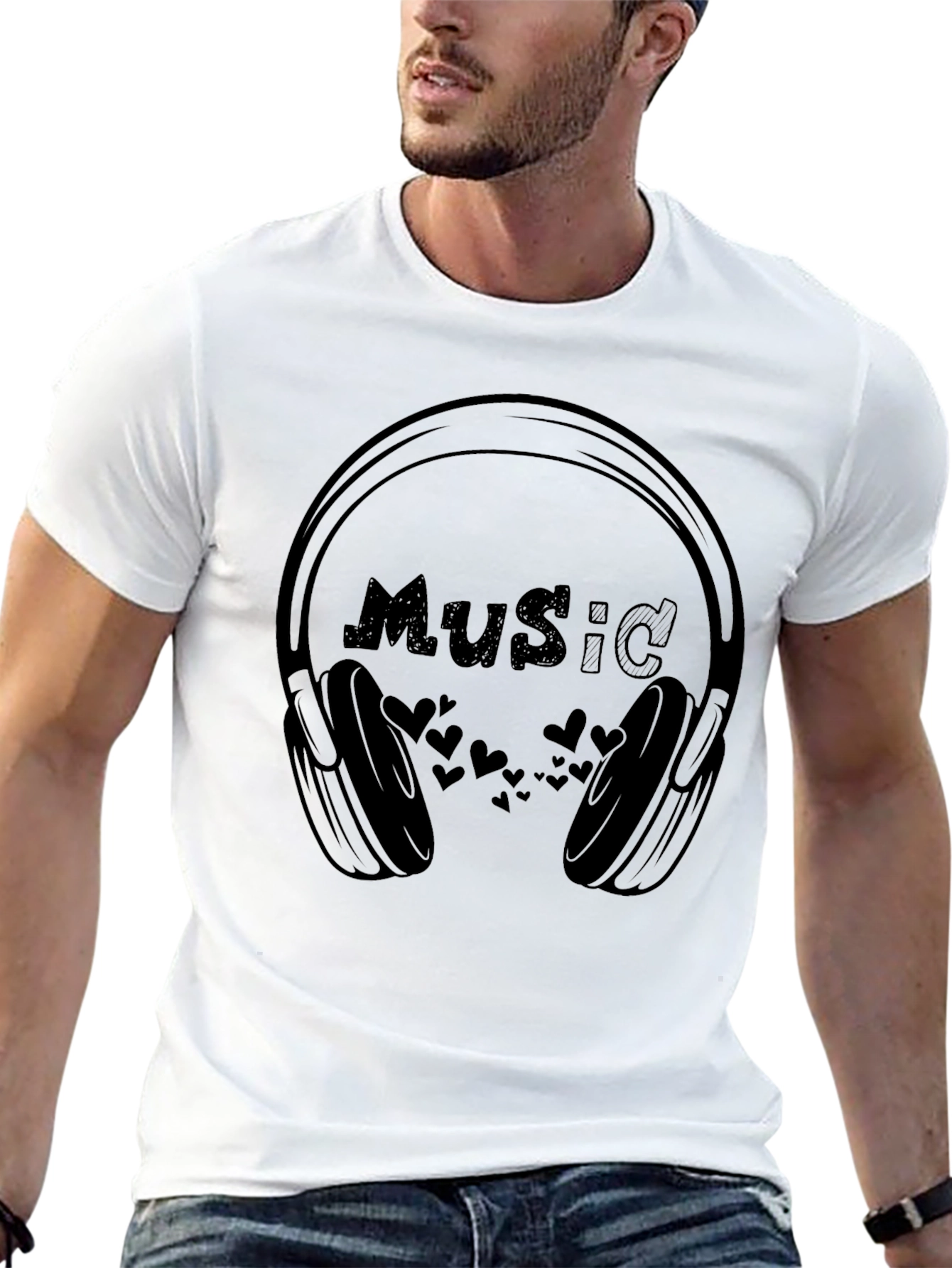 Music Lover T-Shirt - Headphones Design