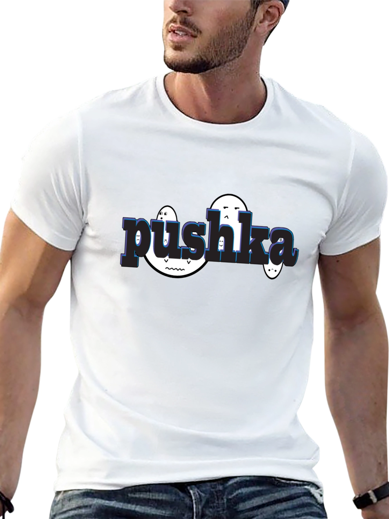 Pushka Funny Graphic Tee - Black Unisex T-Shirt